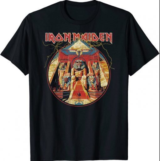 Iron Maiden - Powerslave Lightning Circle T-Shirt