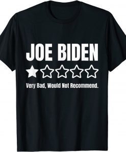 Republicans Voter Anti Joe Biden One Star Rating Funny T-Shirt