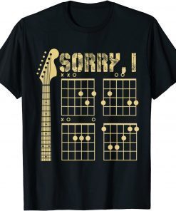 T-Shirt Sorry I-DGAF Funny Hidden Message Guitar Chords For Lover 2021