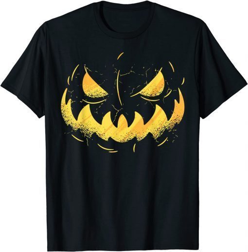 Funny Halloween Pumpkin Face Jack O Lantern T-Shirt