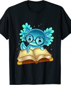 Axolotl Read Book Ambystoma Mexicanum Mexican Walking Fish T-Shirt