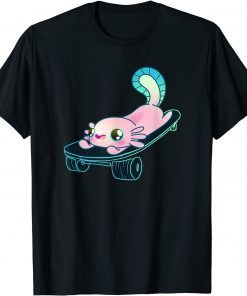 Skater Axolotl Skateboard Lovers T-Shirt