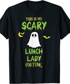 Halloween Lunch Lady Costume Spooky Ghost T-Shirt