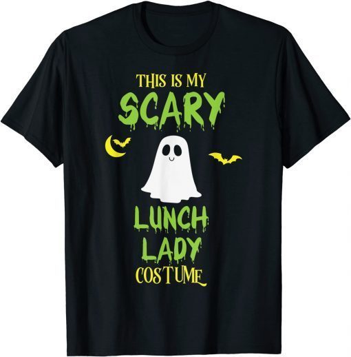 Halloween Lunch Lady Costume Spooky Ghost T-Shirt
