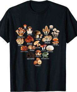 Funny I Love Mushroom Heart Mycology Cottagecore Fungi Foraging T-Shirt