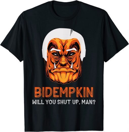 2021 Bidempkin Shirt 2021 Spooky Pumpkin Biden Halloween Funny T-Shirt