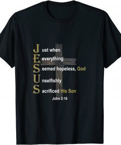 Jesus Christian John 3:16 Salvation Acronym Gift Tee Shirt