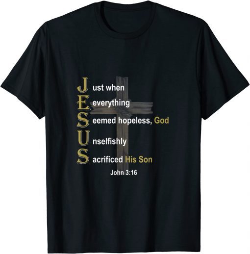 Jesus Christian John 3:16 Salvation Acronym Gift Tee Shirt