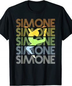 Simone Gymnastics Biles Wins New Record 2021 Retro Vintage T-Shirt