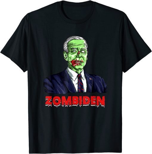 Official ZomBiden face Funny America's Nightmare Joe Halloween T-Shirt