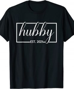 Mens Hubby Est. 2021, Husband, Married, Wedding, Wifey Matching Classic T-Shirt