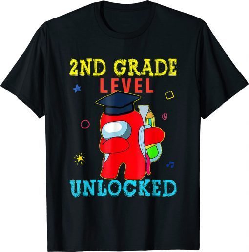 2ND Grade level unlocked Dabbing Amongs Us Back To School 2021 Gift Tee Shirt