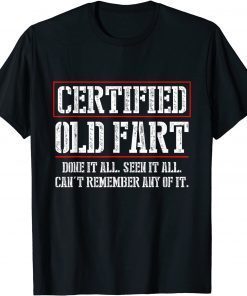 2021 Certified Old Fart Funny Retirement Gift Birthday T-Shirt