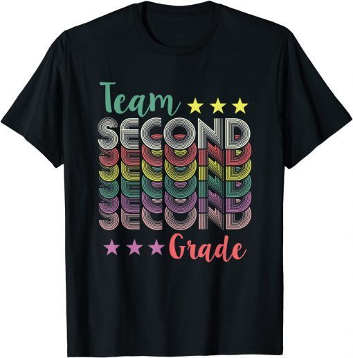 Team 2nd Second Grade Teacher Back To School Vintage T-Shirt