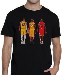 Men's Famous Classic Kobe Jordan James Basketball Character T-Shirt Black Cool Sleeved Shirt