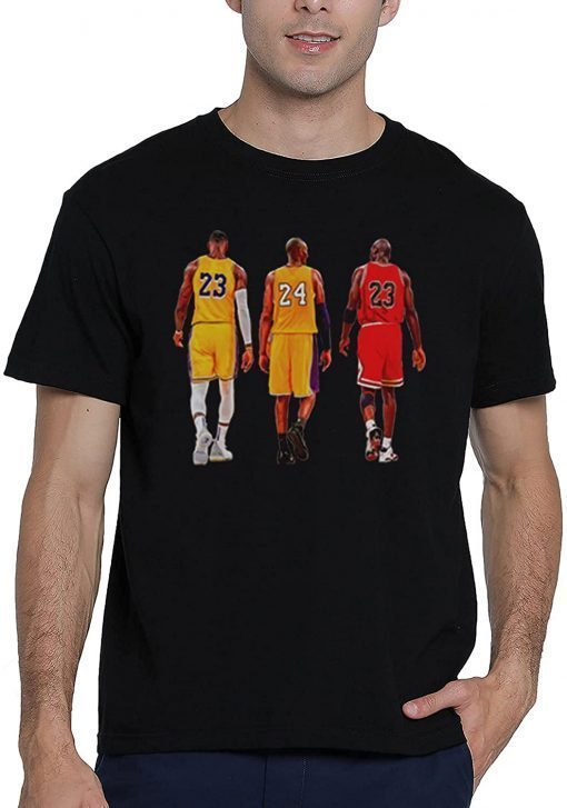 Men's Famous Classic Kobe Jordan James Basketball Character T-Shirt Black Cool Sleeved Shirt