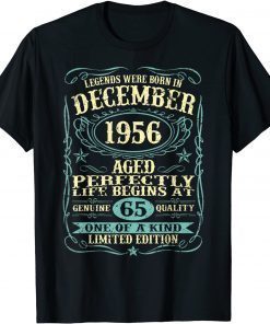 December 1956 65th Birthday Gift 65 Year Old Men Women T-Shirt