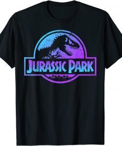 2021 Jurassic Park Blue & Purple Fossil Logo Graphic Shirt T-Shirt