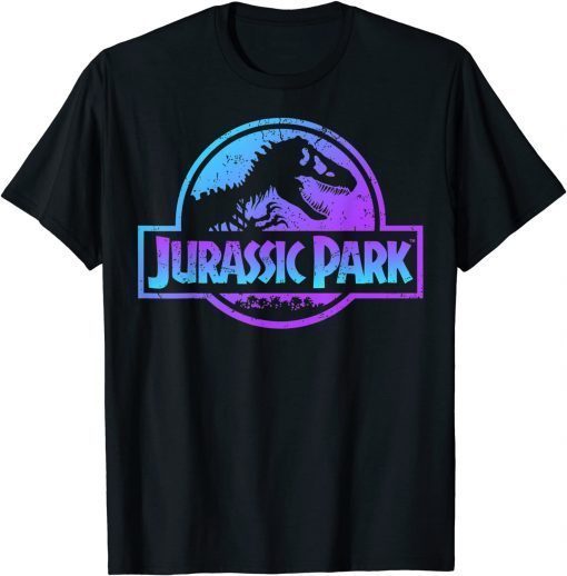 2021 Jurassic Park Blue & Purple Fossil Logo Graphic Shirt T-Shirt