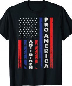Pro America Anti Biden Not My President USA Flag Impeach T-Shirt