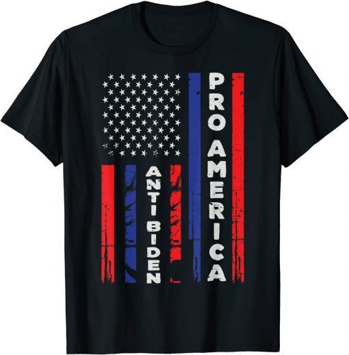 Pro America Anti Biden Not My President USA Flag Impeach T-Shirt