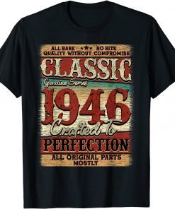 Vintage 1946 Limited Edition 75 years old 75th Birthday Mens T-Shirt