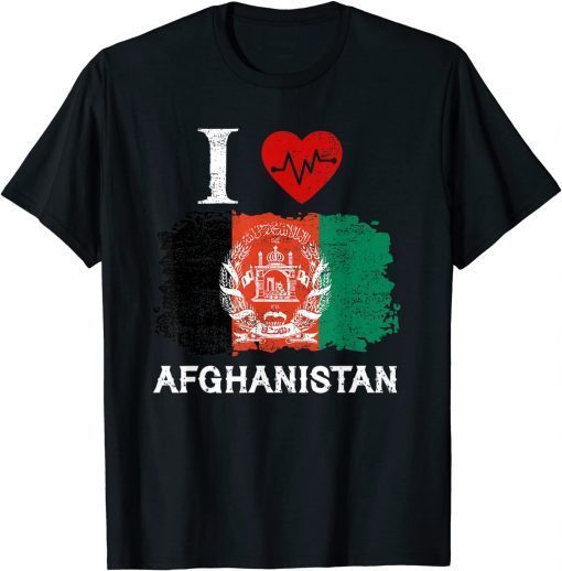 Unisex I Heart Love Afghanistan Flag T-Shirt