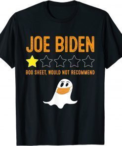 Funny Halloween Anti Joe Biden One Star Rating T-Shirt
