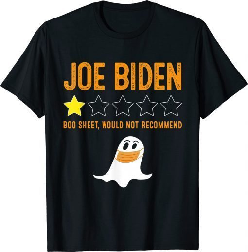 Funny Halloween Anti Joe Biden One Star Rating T-Shirt