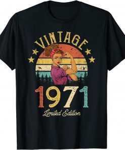 Vintage 1971 Made In 1971 50th Birthday Women 50 Years Old T-Shirt