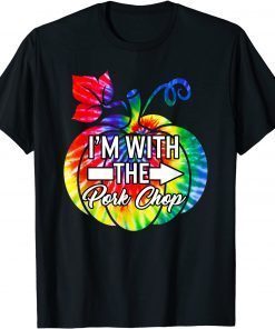 I'm With Pork Chop Couple Matching Halloween Costume Tie Dye T-Shirt