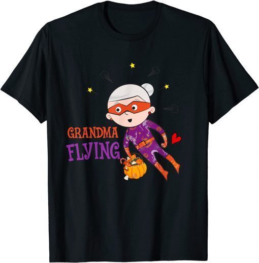 Womens Flying funny Grandma shirt Gifts T-Shirt