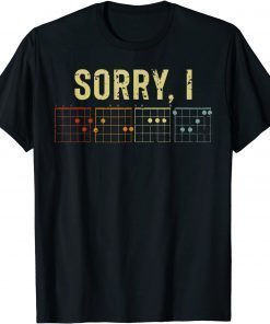 Classic Sorry I-dgaf Hidden Message Guitar Chords for Lover Guitars Shirt
