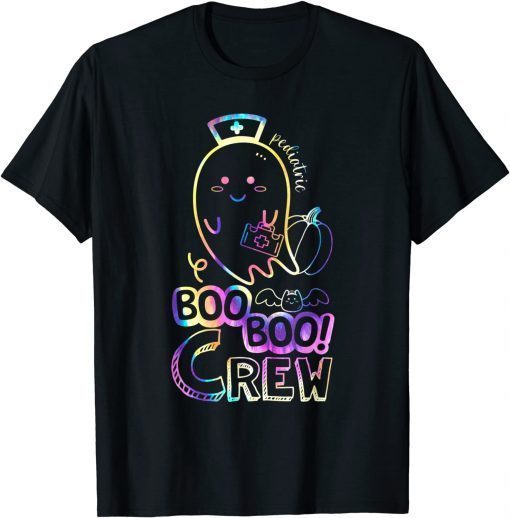 T-Shirt Cute Tie Dye Boo Boo Crew Halloween Ghost Pediatric Nurse RN