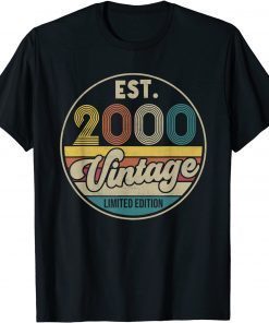 Est. 2000 Vintage 2000 Limited Edition 21st Birthday T-Shirt