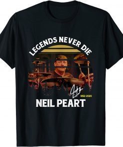 Legends Drummer Vintage Retro Neil Peart Drumming T-Shirt