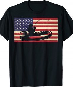 American Patriotic Boat Fishing Gift Premium Unisex T-Shirt