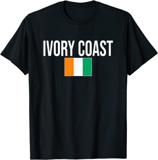 T-Shirt IVORY COAST FLAG COTE D'IVOIRE ABIDJAN YAMOUSSOUKRO