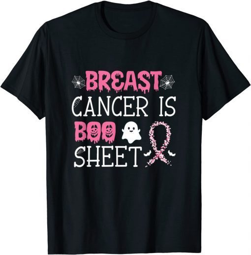 Breast Cancer is Boo Sheet Halloween Funny Boo Awareness Tee T-Shirt