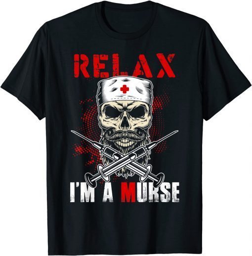 Mens Funny Male Nurse Halloween Costumes Murse Men Nurse T-Shirt