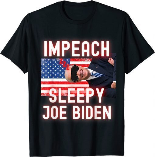 Impeach Sleepy Joe Biden zzz Democrat DNC GOP 46 sleepmask T-Shirt