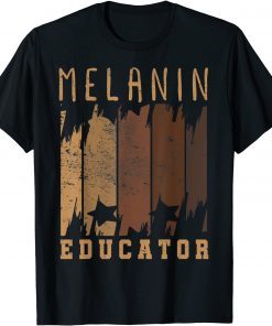 Dope Melanin Teacher Black Teachers Dope Black Educators T-Shirt