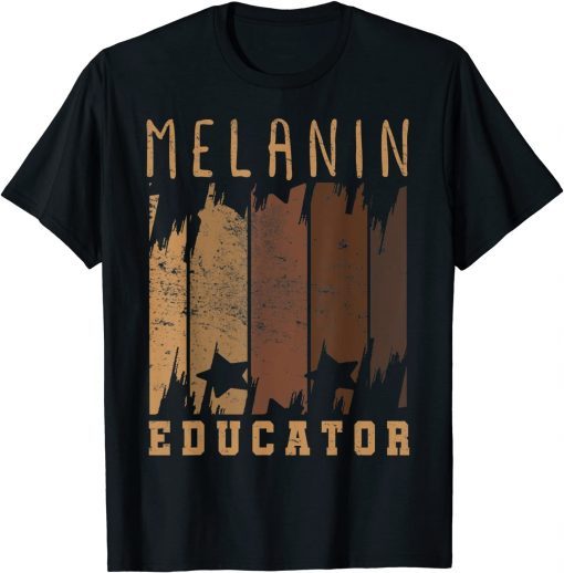 Dope Melanin Teacher Black Teachers Dope Black Educators T-Shirt