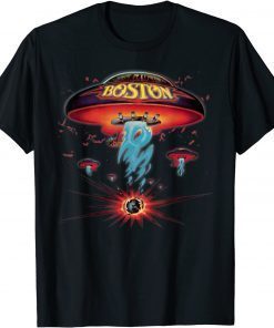 Classic Bostons Rock Band Album Vover Spaceship T-Shirt
