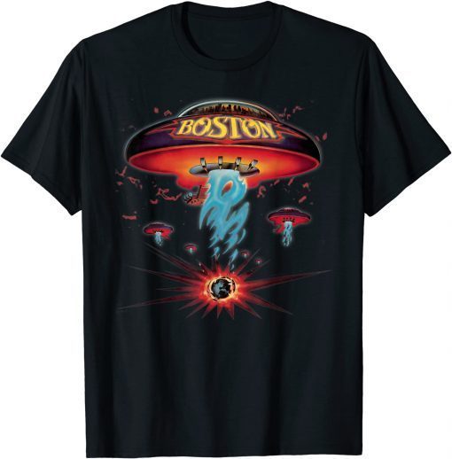 Classic Bostons Rock Band Album Vover Spaceship T-Shirt