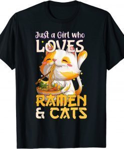 Love Ramen Japanese Noodles cute Kawaii Anime Cat girl women Unisex T-Shirt