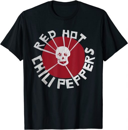 Classic Vintage Red Hot Rock band Chilis Peppers Flea Skull Tee T-Shirt