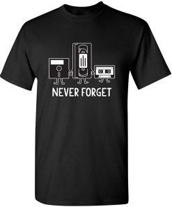 Never Forget Retro Vintage Cassette Tape Graphic Novelty Mens Shirts