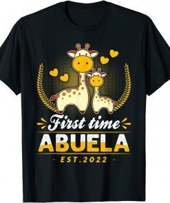 Abuela Gift First Time Abuela EST 2022 Giraffe Cute T-Shirt