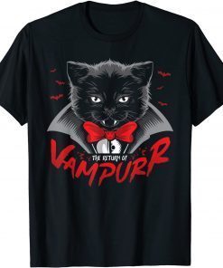 Funny Vampurr Halloween Cat Vampire T-Shirt